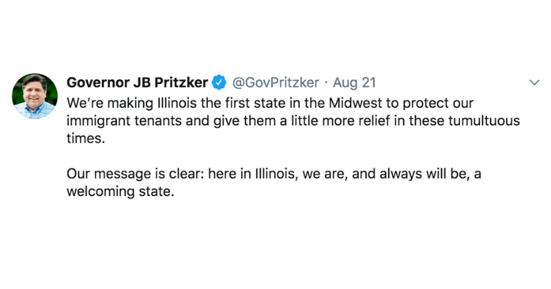 Pritzker on Twitter: New Illinois Law Protects Immigrant Renters | Mario Godoy | Chicago Immigration Lawyer