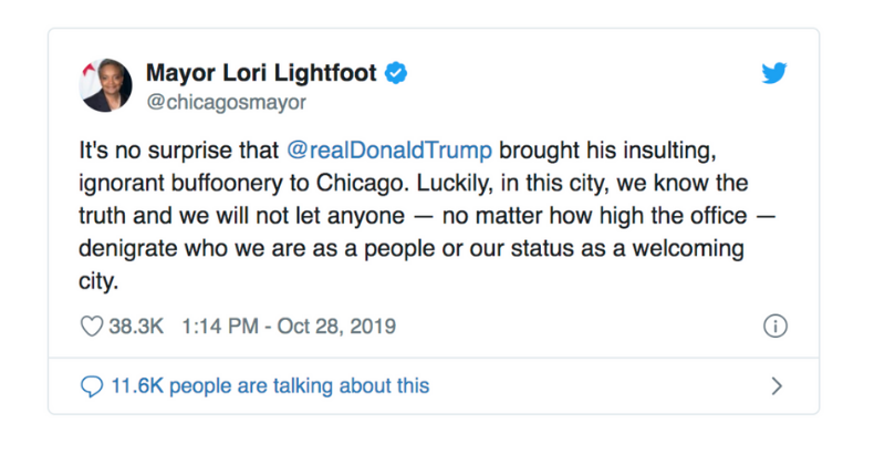 Chicago Mayor Lightfoot Tweet: Trump Calls Out Chicago and Illinois Sanctuary Status | Mario Godoy | Chicago Immigration Lawyer | Godoy Law Firm