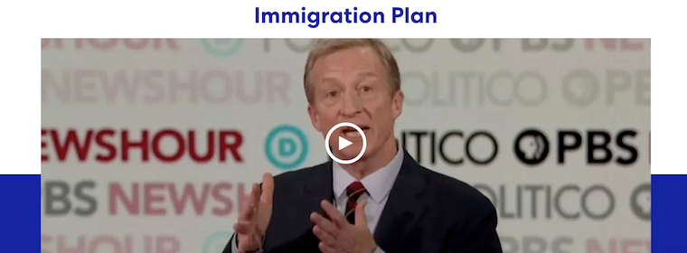 Pres Candidate Tom Steyer’s Immigration Plan