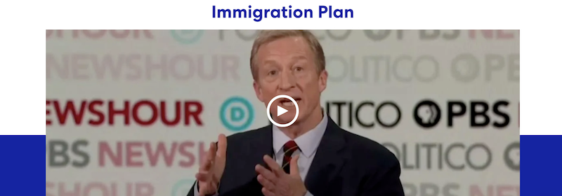 Pres Candidate Tom Steyer's Immigration Plan