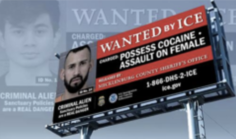 ICE Billboards With Wanted Immigrants Called Misinformation and #FakeNews