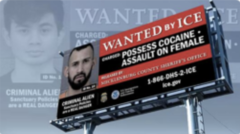 ICE Billboards With Wanted Immigrants Called Misinformation and #FakeNews