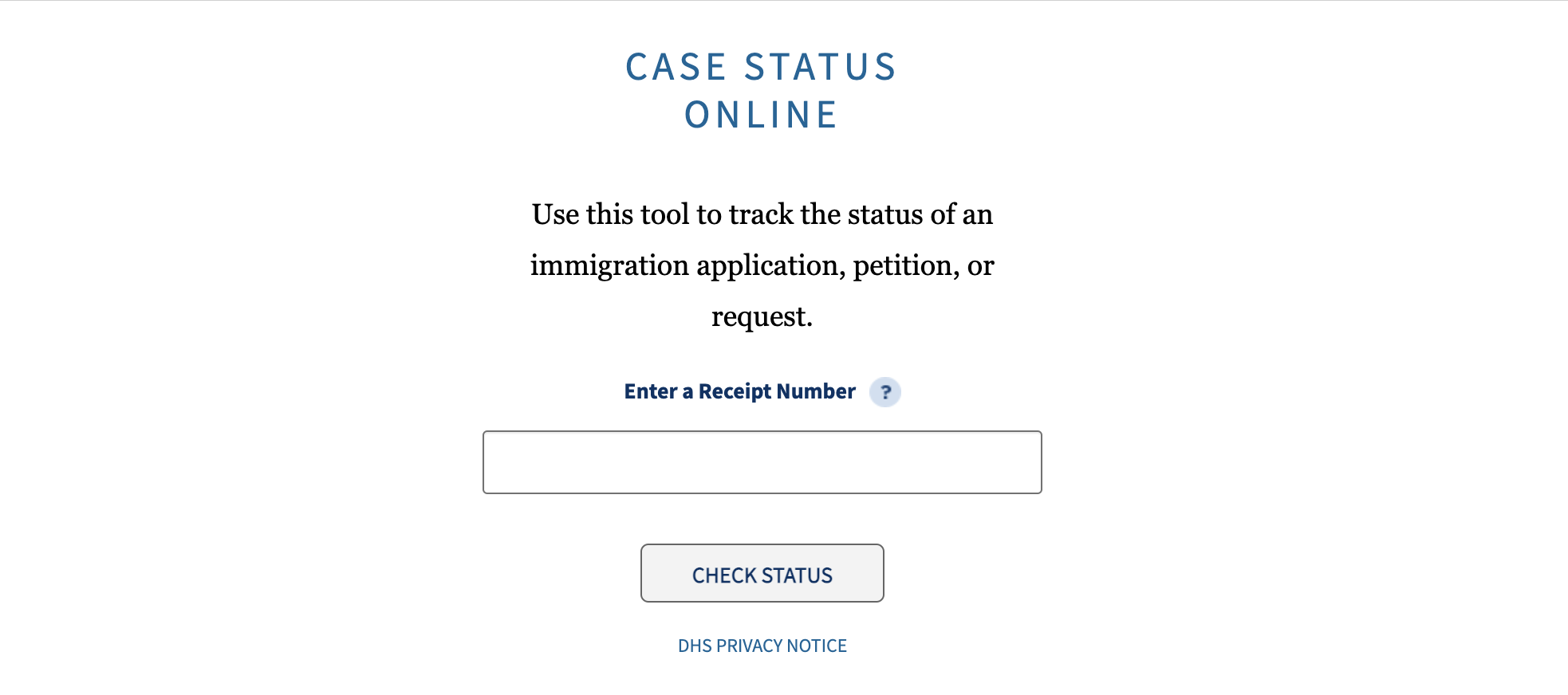 USCIS Case Status Online Tool