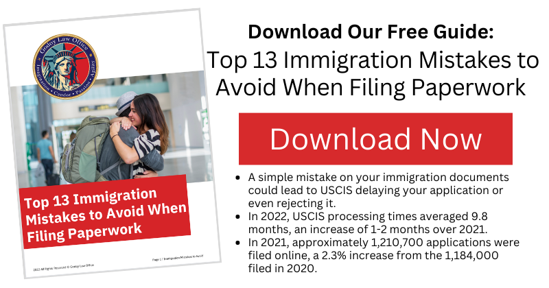 Download Our Free Guide Top 13 Immigration Mistakes to Avoid When Filing Paperwork