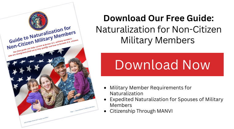 Policy Updates for Naturalization of Military Members