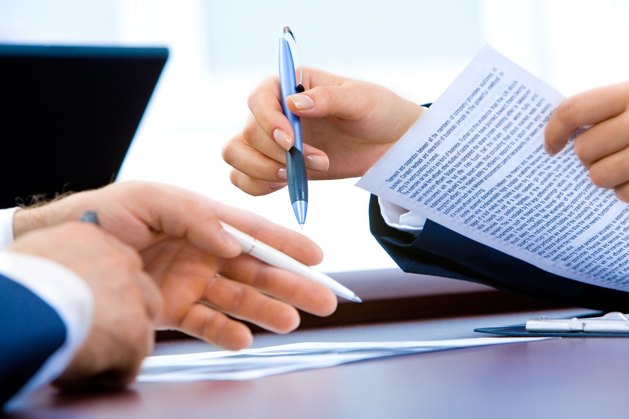 filling out paperwork